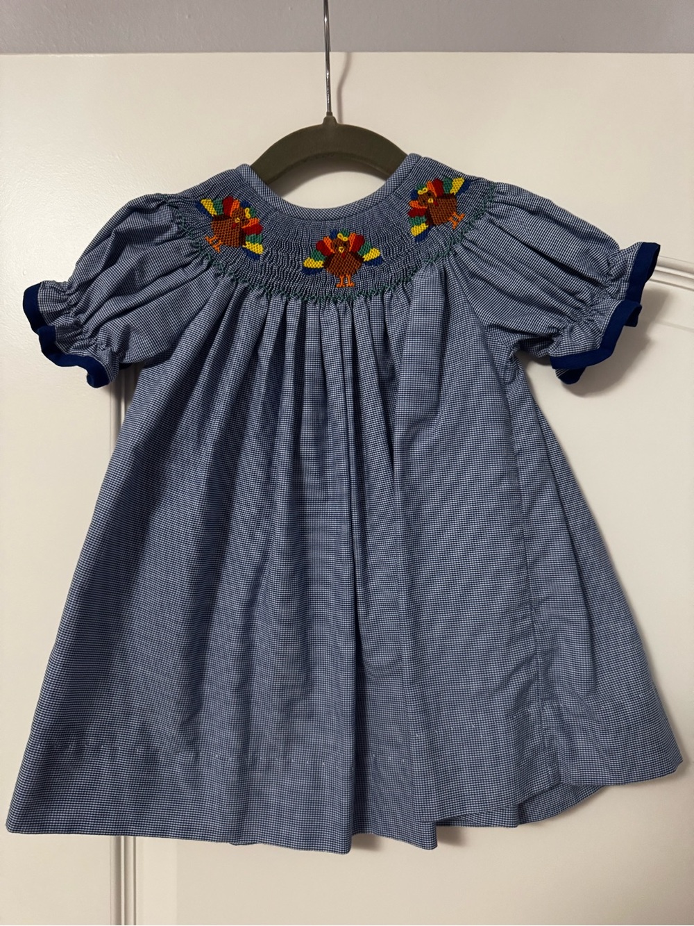 Smocked Turkey Baby Dress